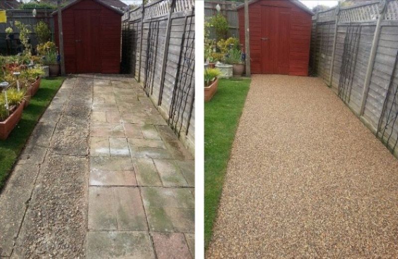 Resin driveway for a previous customer