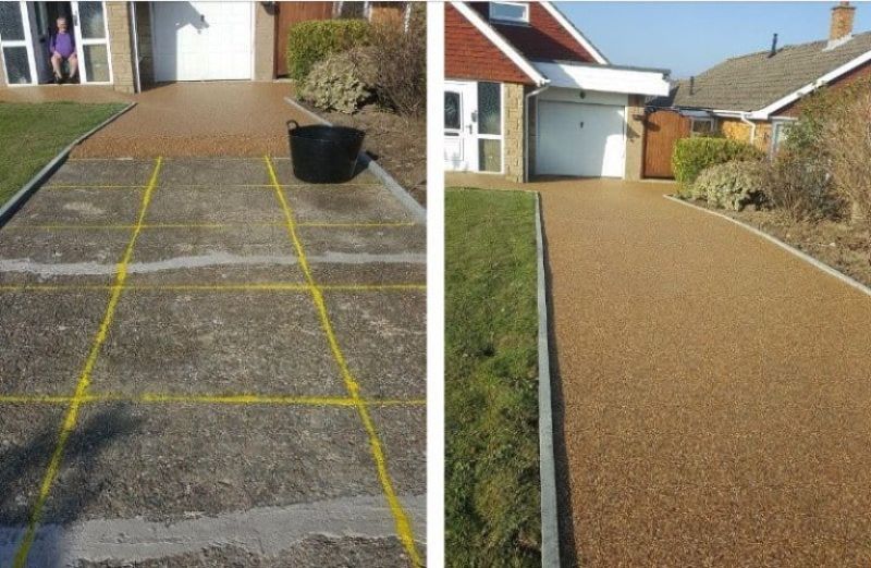 Resin driveway for a previous customer