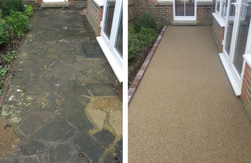 Resin driveway for a previous customer